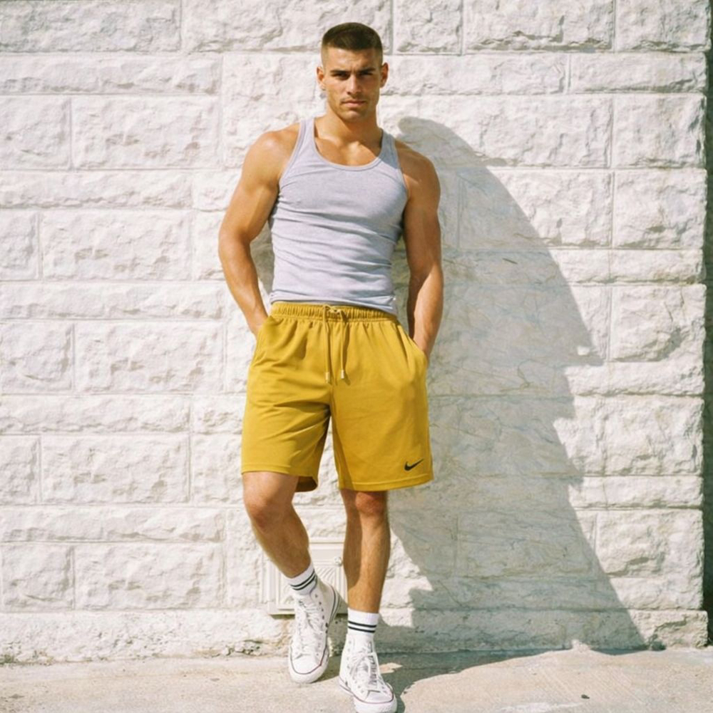 Nike Totality Dri-FIT Training Shorts Mens Large 9" Inseam Gold NWT